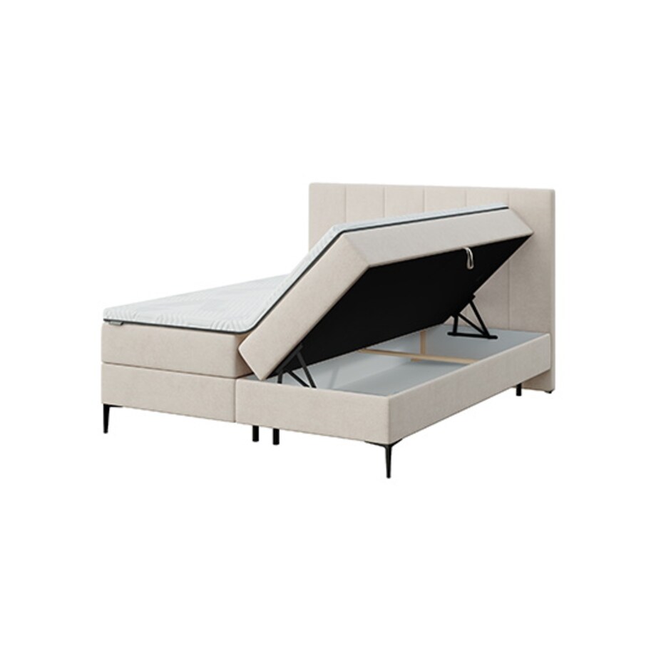 Mesonica Łóżko Kontynentalne Bufo, beżowe 180x200, Materac nawierzchniowy 180x200 wys: 5 cm