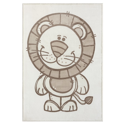 Dywan dziecięcy z uroczym motywem lwa Marva 7170 Krem Beż 80x150