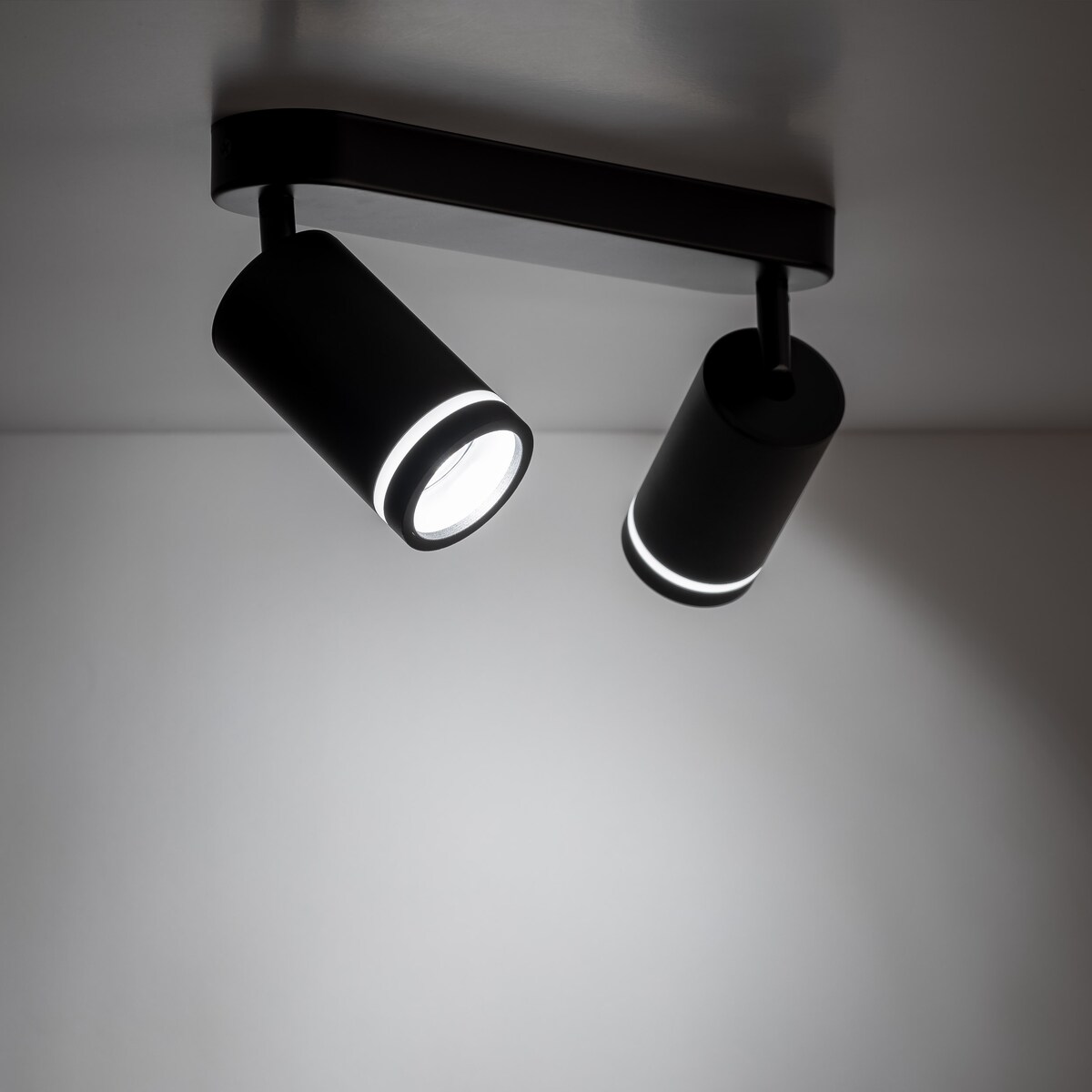 Lampa sufitowa reflektor spot podwójny JET BLACK 6912 TK Lighting GU10 czarna regulowana metalowa do salonu kuchni korytarza