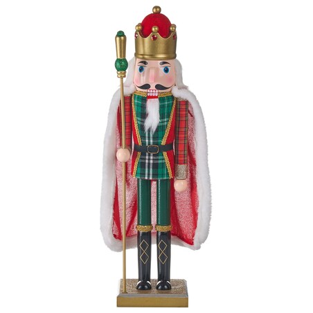 Figurka dekoracyjna HALLSJON Dziadek do orzechów 50 cm Czerwony/ zielony