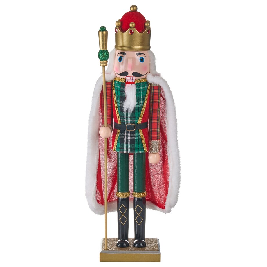 Figurka dekoracyjna HALLSJON Dziadek do orzechów 50 cm Czerwony/ zielony