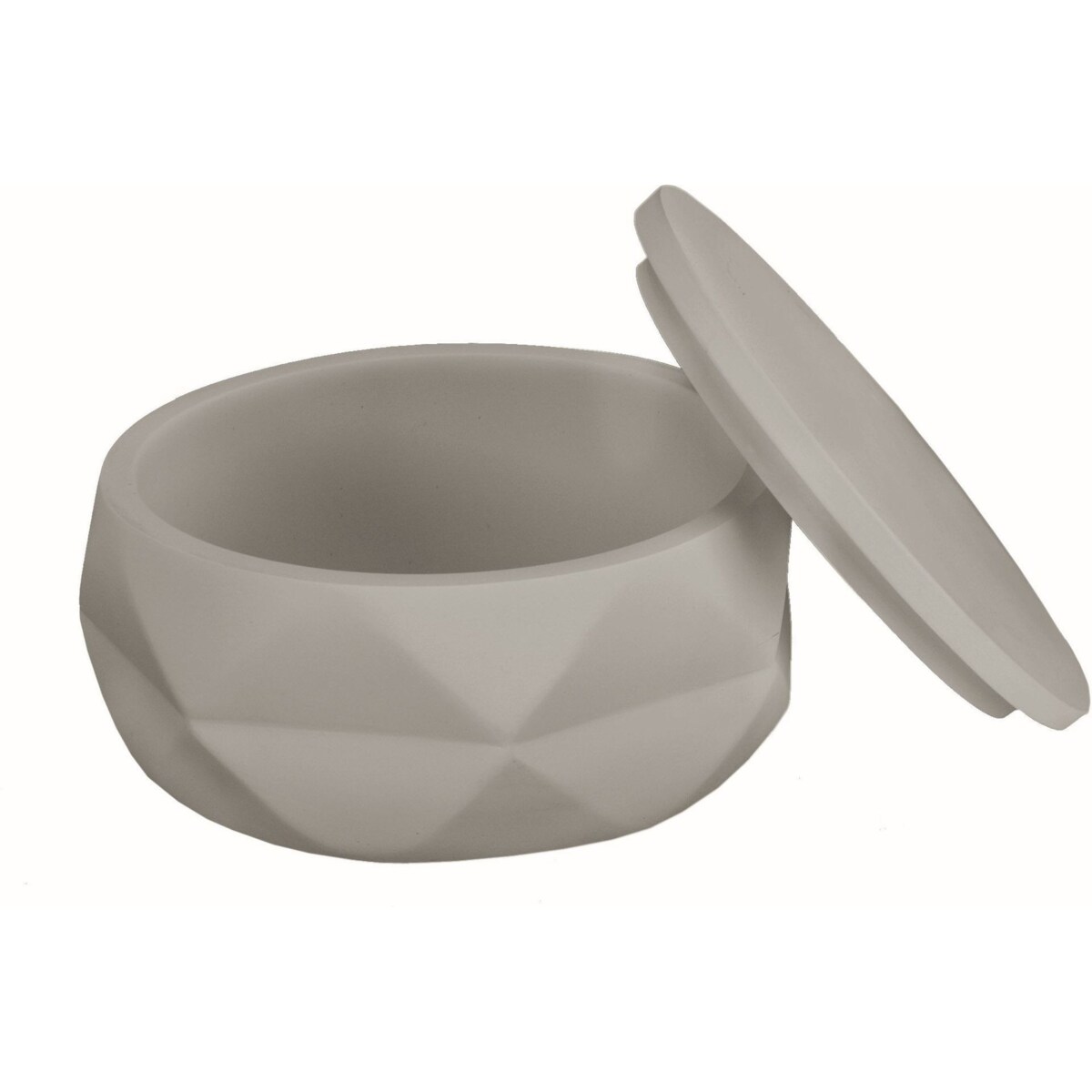 Kleine Wolke Crackle Jar Pojemnik łazienkowy na waciki/patyczki szary