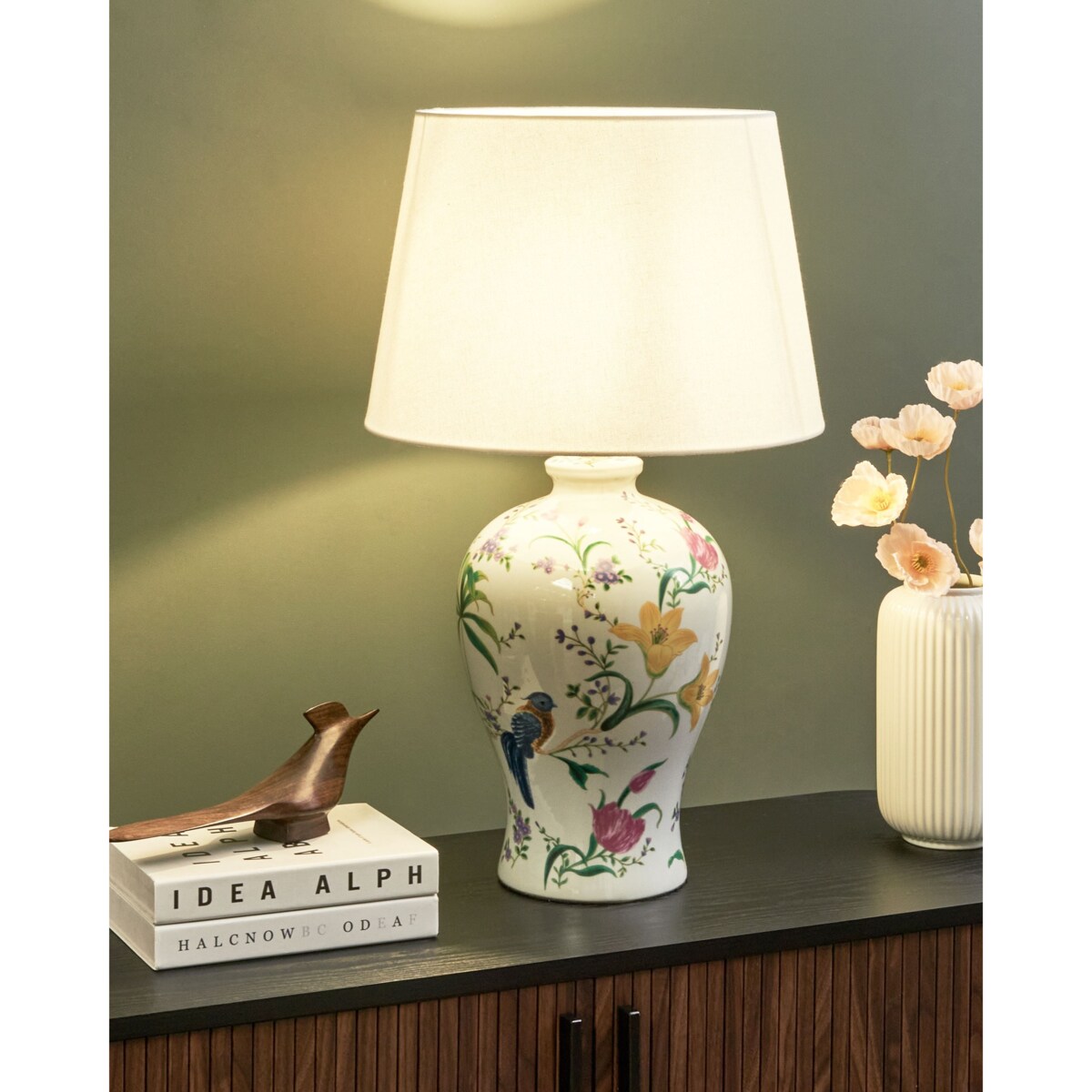 Lampa stołowa FEBROS Porcelana Biały