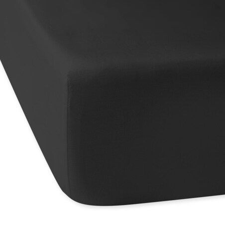 Prześcieradło satynowe z gumką 90x200 kolor Czarny