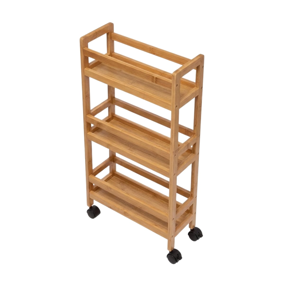 Wąski regał łazienkowy na kółkach, 3 półki KLUK, 76 cm