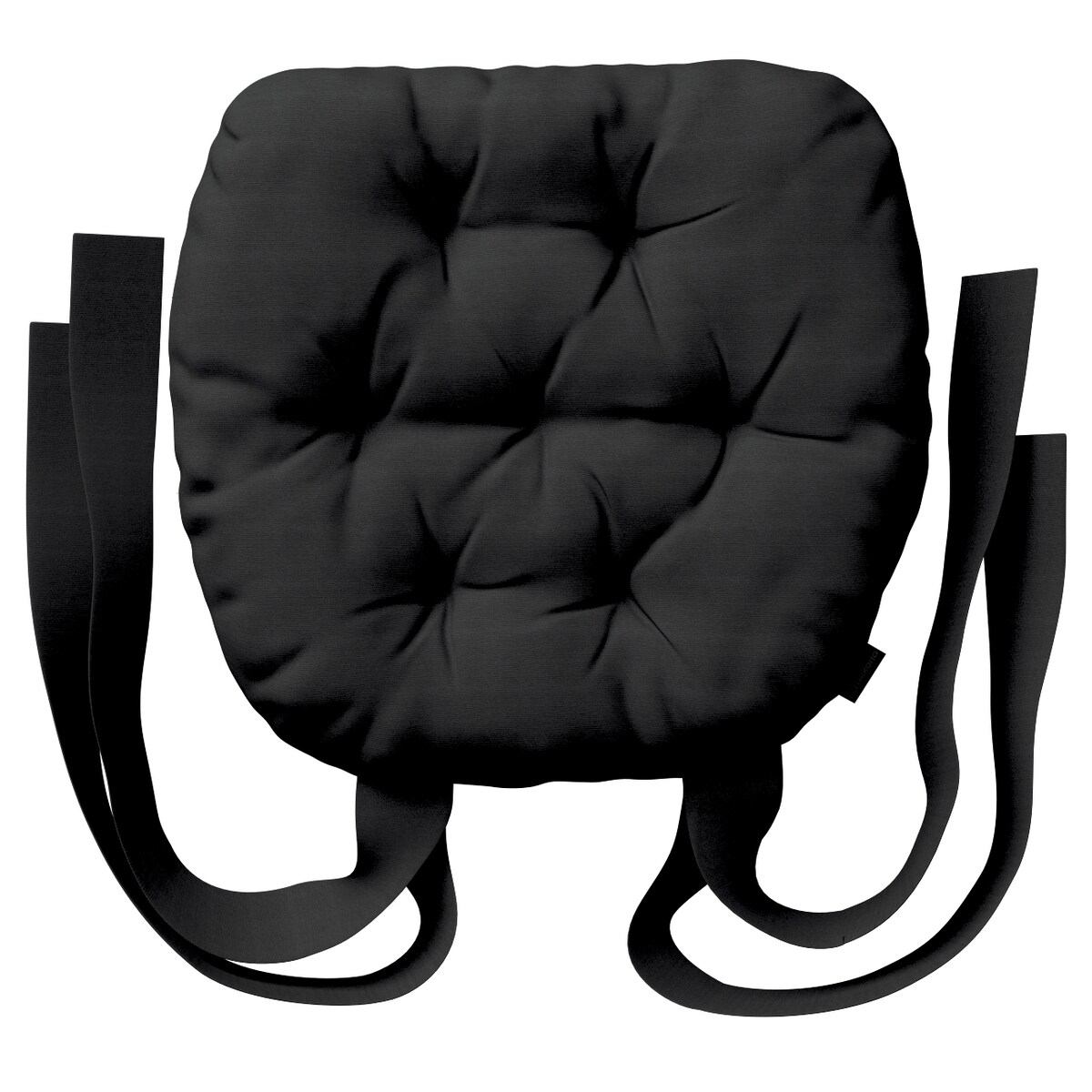 Poduszka na krzesło Marcin, czarny, 40 x 37 x 8 cm, Loneta