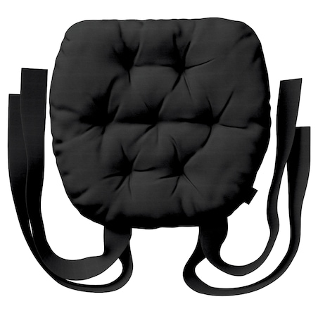 Poduszka na krzesło Marcin, czarny, 40 x 37 x 8 cm, Loneta