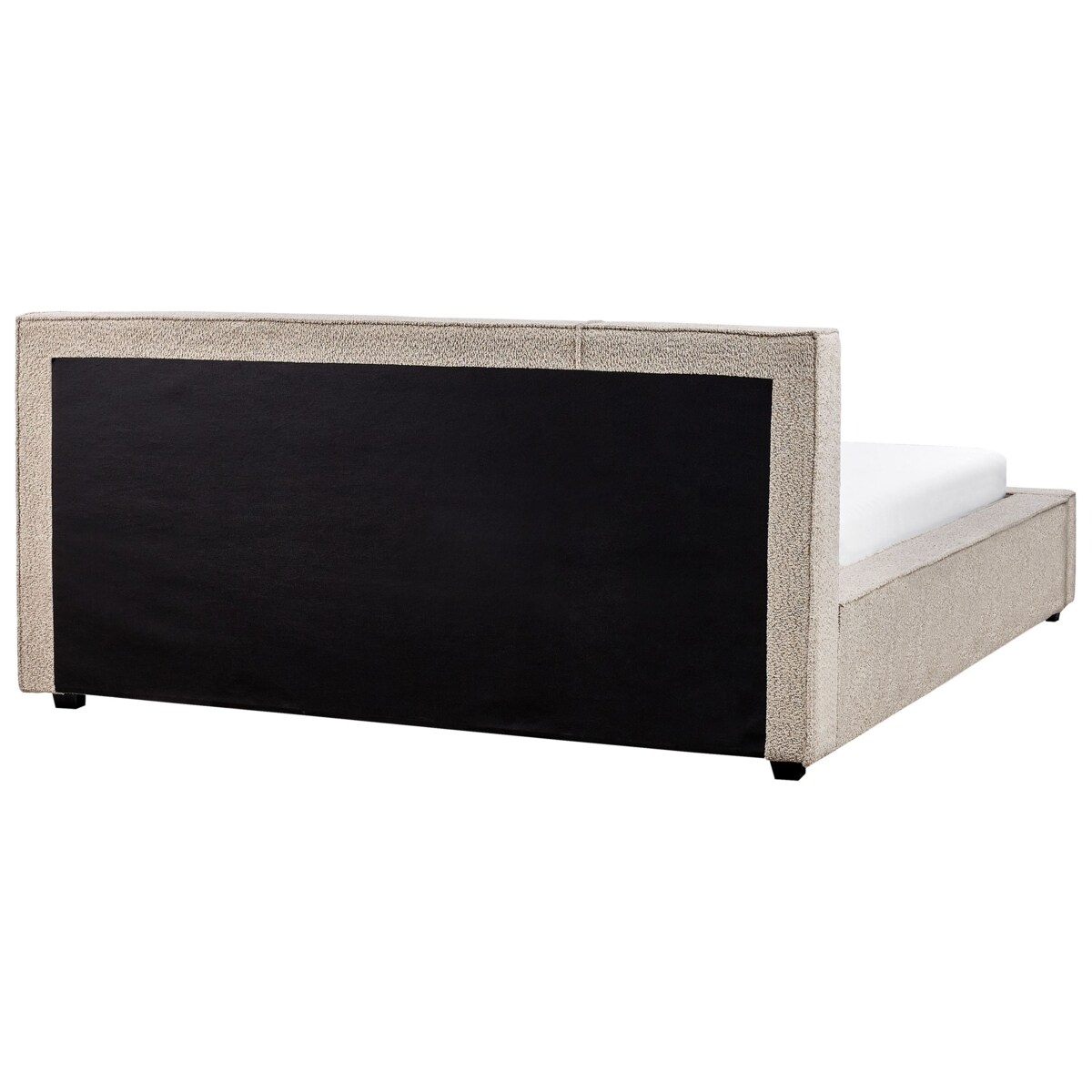Łóżko boucle 160 x 200 cm beżowoszare MIRANDE
