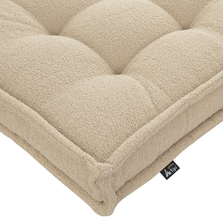 Materac francuski, jasny beż, 120x60x10cm, Boucle