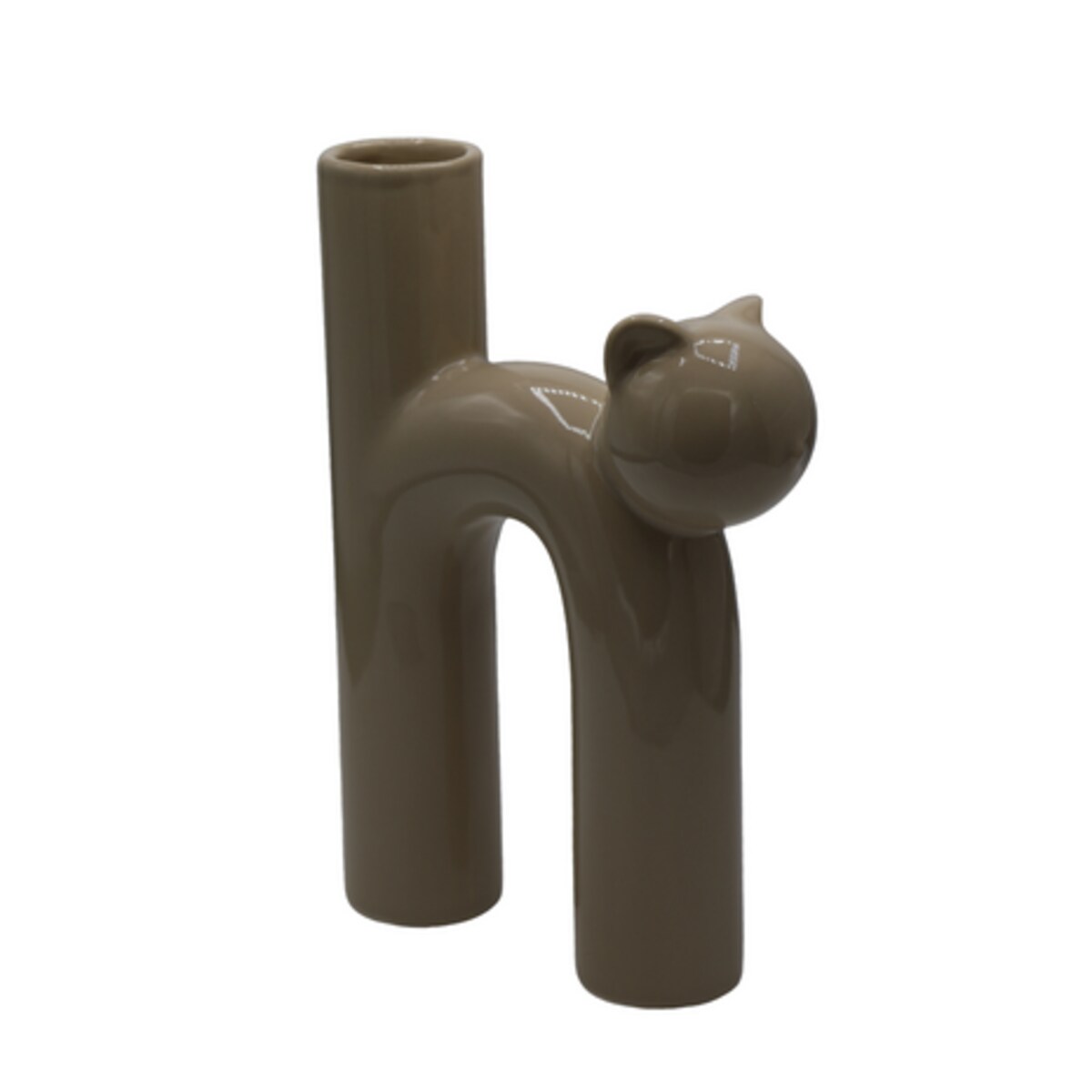 Wazon ceramiczny kot 25x18,2x6,5 cm GATELO beżowy