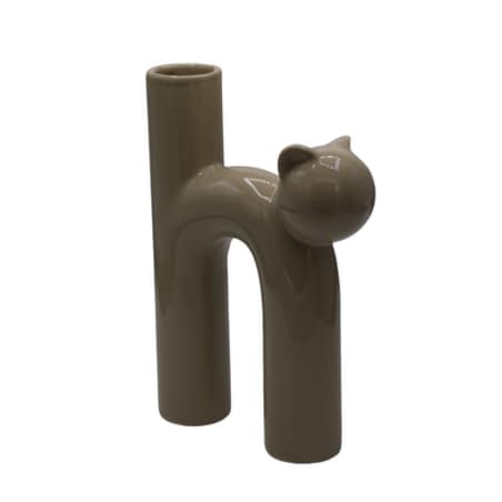 Wazon ceramiczny kot 25x18,2x6,5 cm GATELO beżowy