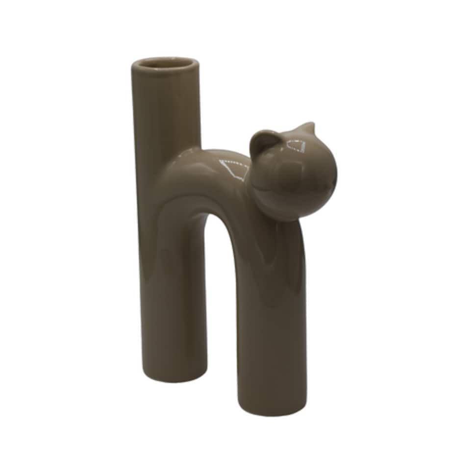 Wazon ceramiczny kot 25x18,2x6,5 cm GATELO beżowy