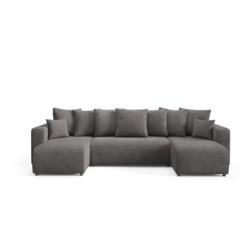 Narożnik EVORA U z pojemnikiem tkanina miękki plusz Kolor: Onega 07