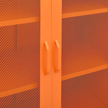 vidaXL Szafka, pomarańczowa, 80x35x101,5 cm, stalowa