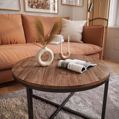 Okrągły stolik kawowy CIRI-X czarny dąb stirling