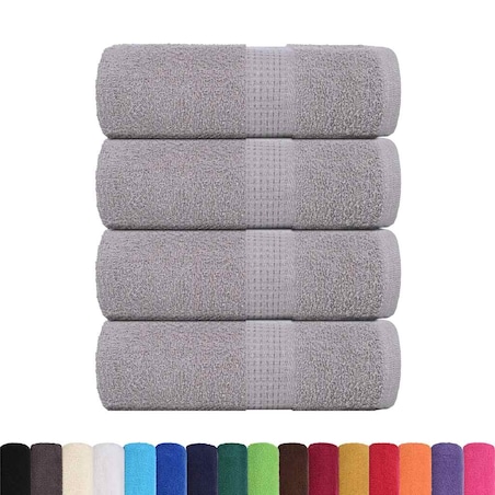 vidaXL Ręczniki 4 szt. FROGN Szare 30x30 cm 100% bawełna