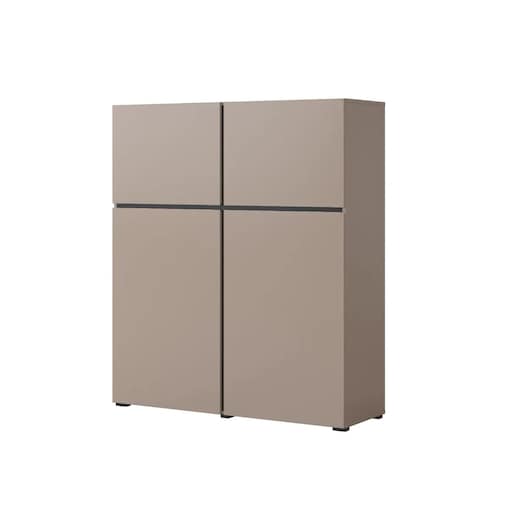 Komoda wysoka CROSS 4D 119cm congo/czarna