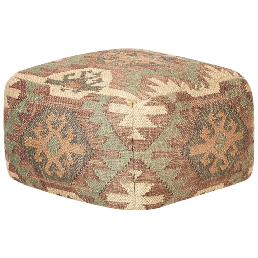 Puf CUMBUM Juta Kolorowy 50 cm 50 cm 30 cm