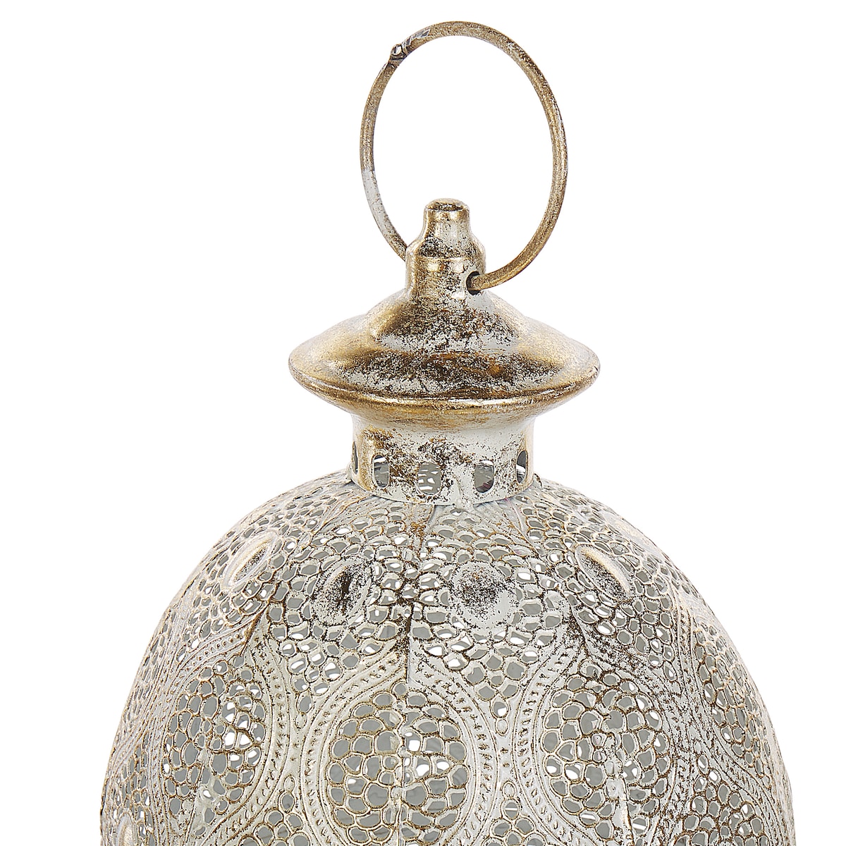 Lampion AMORGOS Metal 34 cm Złoty