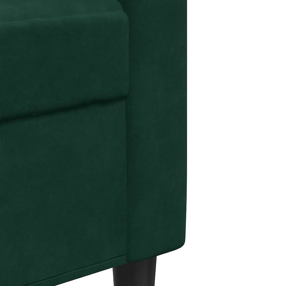 vidaXL Sofa 3-osobowa, ciemnozielony, 180 cm, obita aksamitem