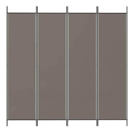 vidaXL Parawan 4-panelowy, antracytowy, 200x200 cm, tkanina