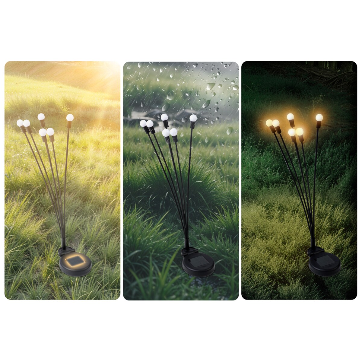 Lampki solarne do ogrodu świetliki czujnik zmierzchu Ilumen