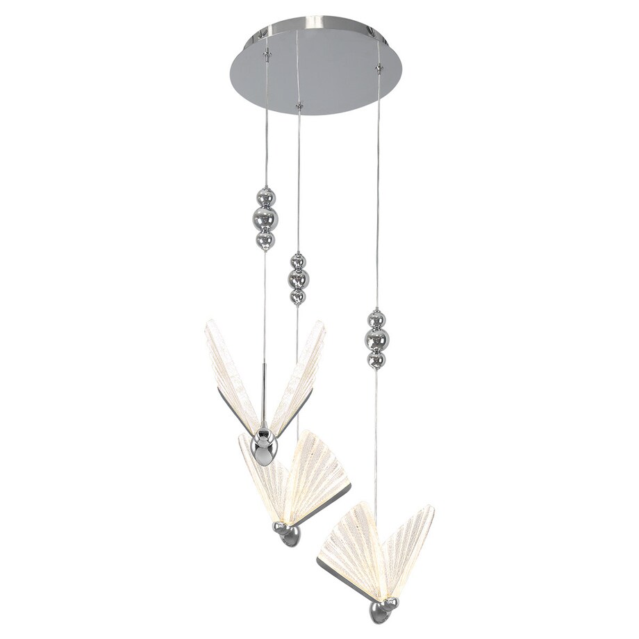 Lampa sufitowa wisząca Light Prestige Mariposa chrom LED CCT 3000, 4000, 6000 (regulowana) 1 szt.