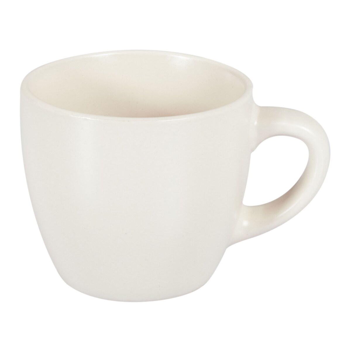 Zestaw 4 filiżanek ze spodkami CARAWAY Kamionka Złamana biel