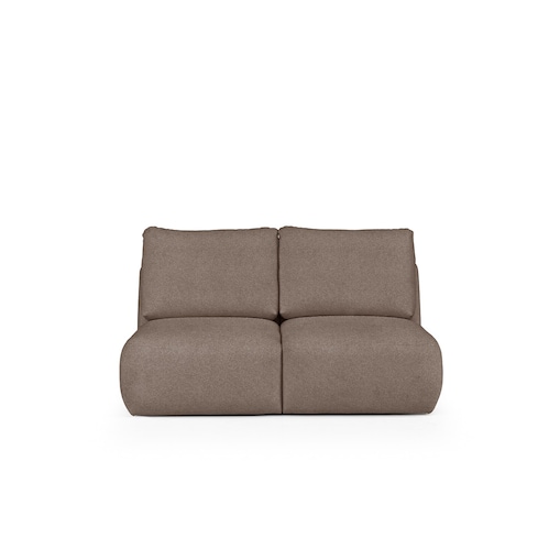 Mirel Sofa 2 osobowa bez podłokietników brązowa