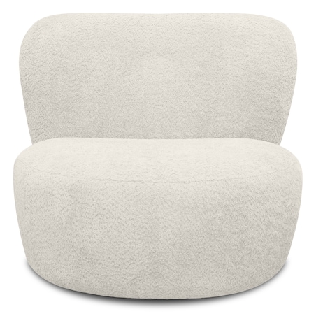 Fotel obrotowy 80x90x70 cm MARILIN kremowy