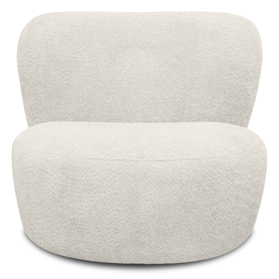 Fotel obrotowy 80x90x70 cm MARILIN kremowy