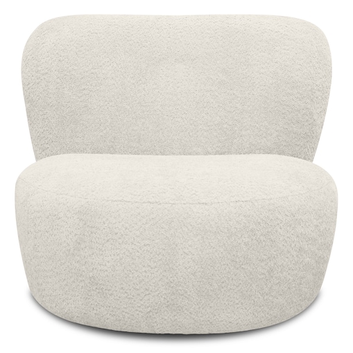 Fotel obrotowy 80x90x70 cm MARILIN kremowy