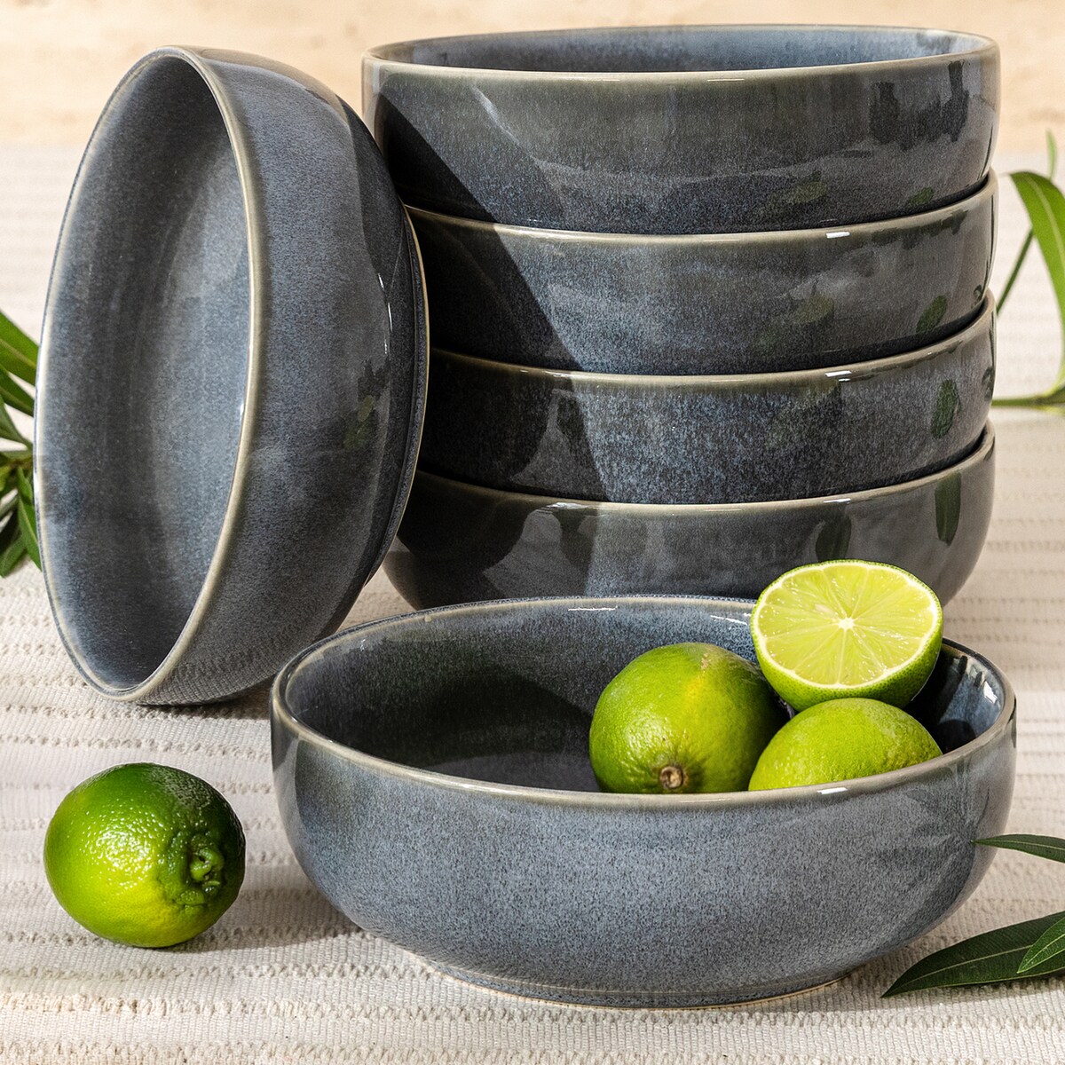 EDA Miska 6 szt., niebieski/szary/beżowy