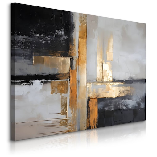 Obraz Ścienny Do Salonu Sypialni Abstrakcja Złoto Styl Glamour 90x60cm