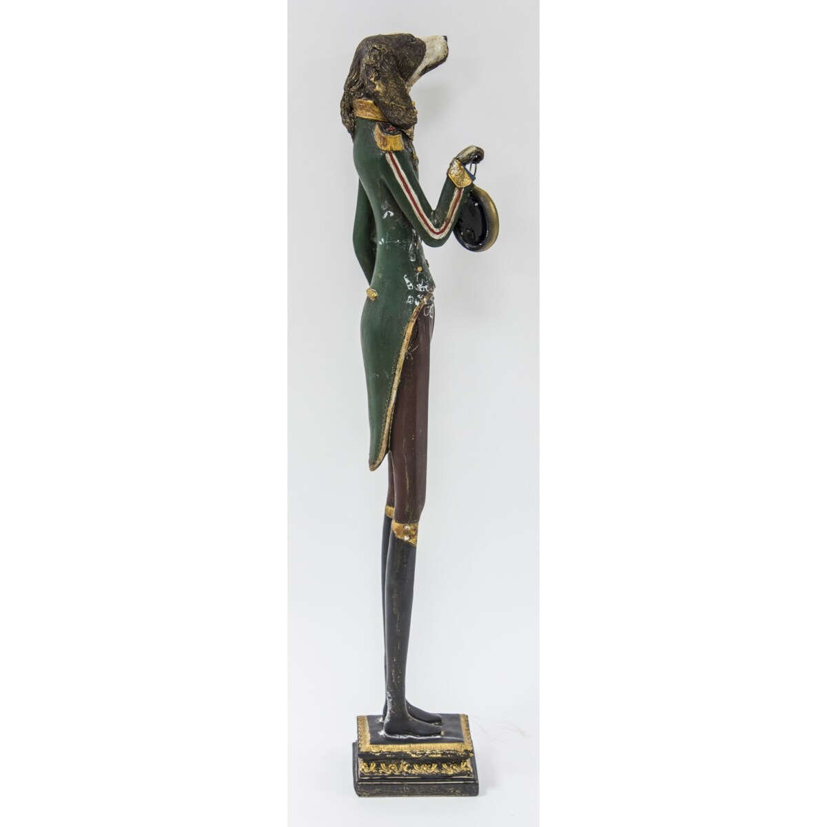 Dekoracja - figurka psa z zegarkiem 65x10x10 cm MUBWA duża