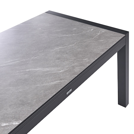 Stół ogrodowy rozkładany BINASCO 160/220 cm 90 cm Imitacja kamienia Szary