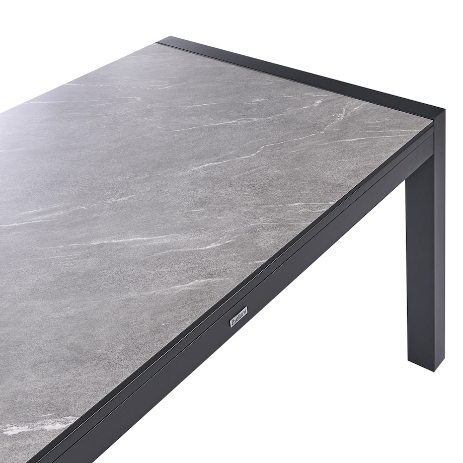 Stół ogrodowy rozkładany BINASCO 160/220 cm 90 cm Imitacja kamienia Szary
