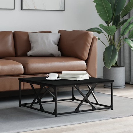 vidaXL Stolik kawowy, czarny, 70x70x30 cm, materiał drewnopochodny