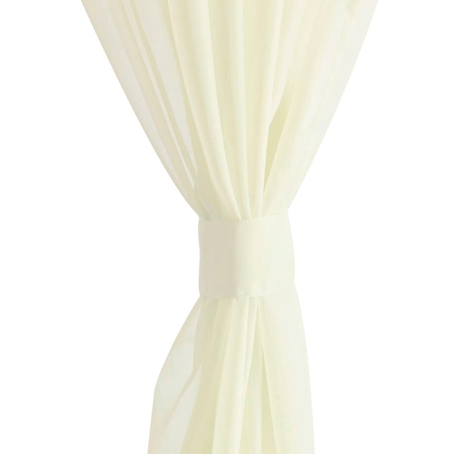 130202 Kremowa Prosta zasłona 140 x 245 cm 2 szt