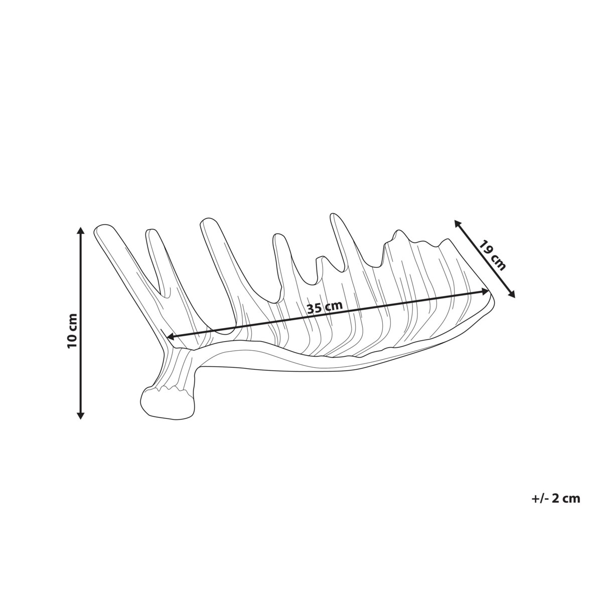 Patera dekoracyjna poroże srebrna CARTHAGE
