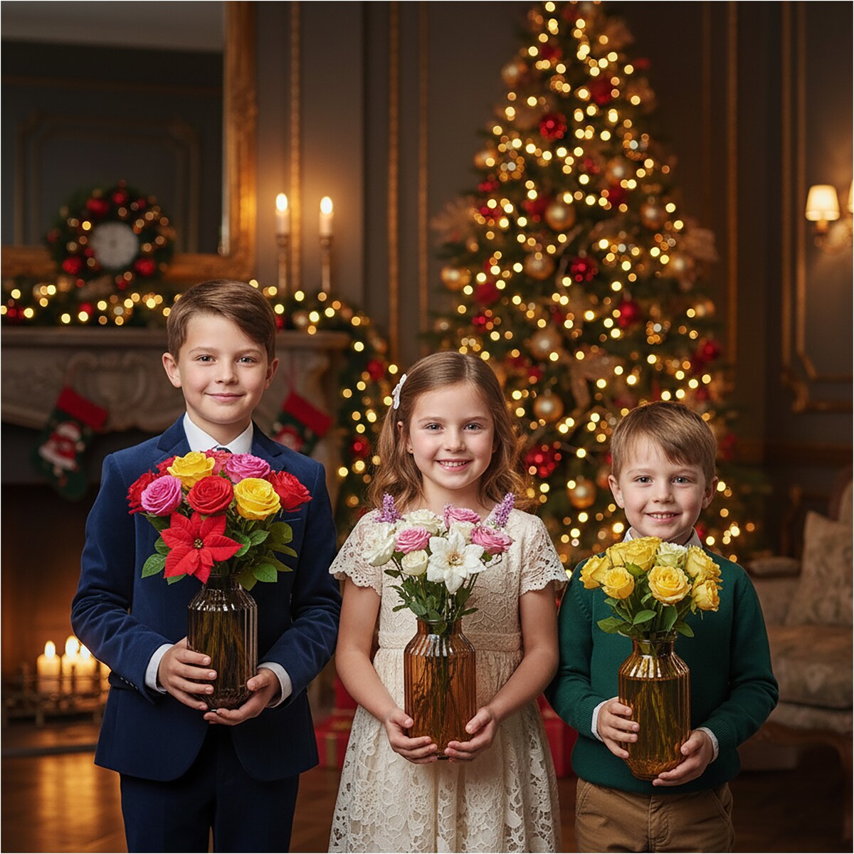 Wazon Szklany Wysoki Cylinder Dekoracyjny Na Kwiaty Ozdobny 23,5 cm