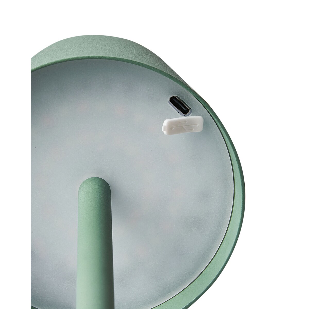 Bezprzewodowa lampa stołowa metalowa zielona BACEIRO