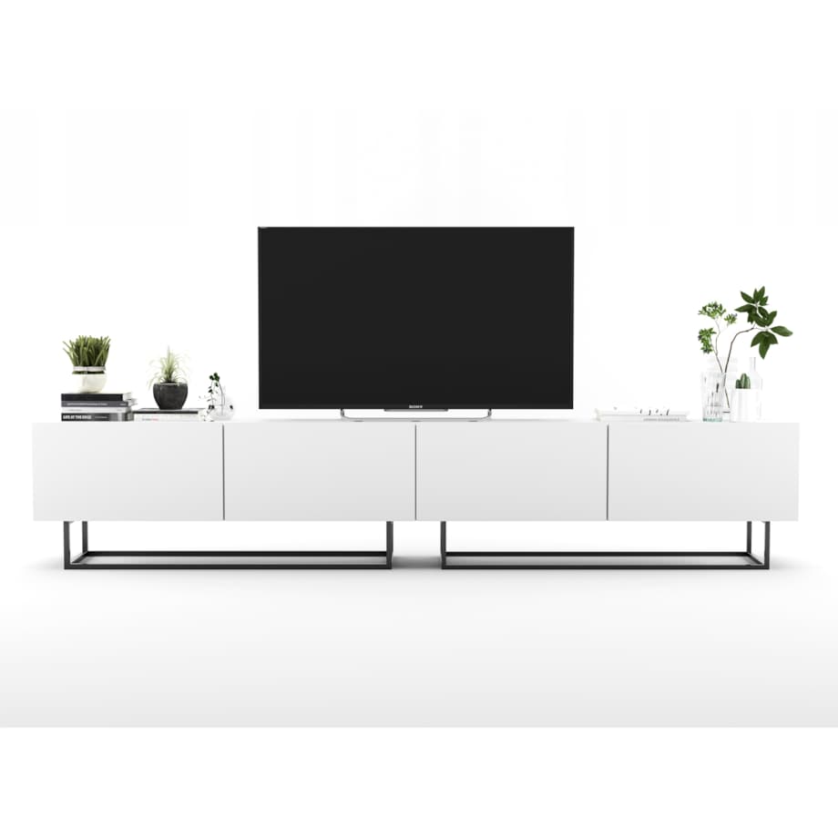 Szafka RTV Komoda Loft Industrialna Biały Mat 240 cm