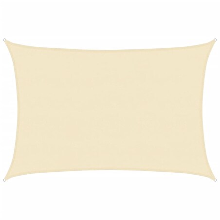 vidaXL Żagiel przeciwsłoneczny, 160 g/m², kremowy, 5x6 m, HDPE