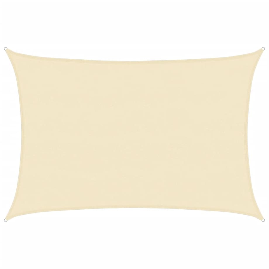 vidaXL Żagiel przeciwsłoneczny, 160 g/m², kremowy, 5x6 m, HDPE