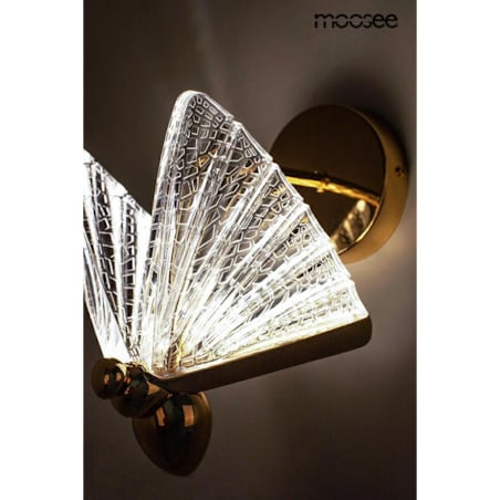 Ścienny kinkiet Butterfly MSE010100323 motyl złoty