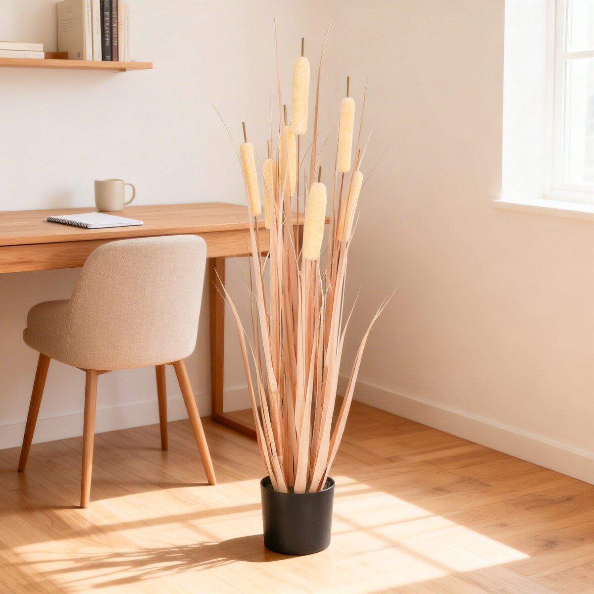 Trawa PAŁKA WODNA w doniczce SZTUCZNA 38 cm KWIATY