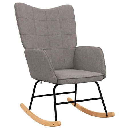 vidaXL Fotel bujany, kolor taupe, tapicerowany tkaniną