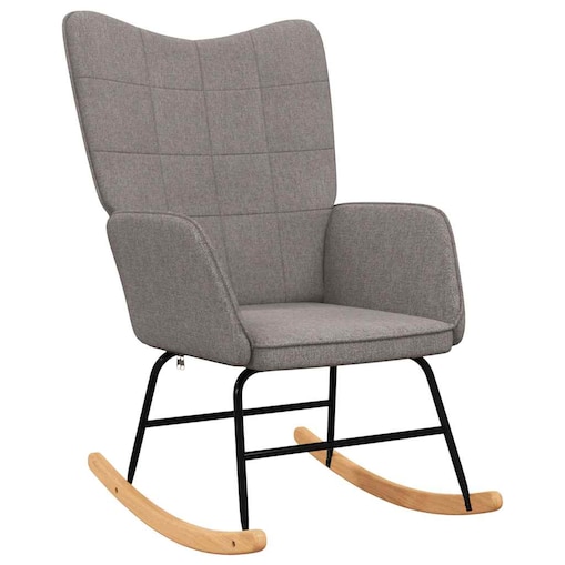 vidaXL Fotel bujany, kolor taupe, tapicerowany tkaniną