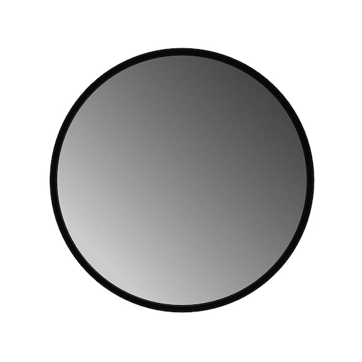 Lustro okrągłe - czarne - 80 cm